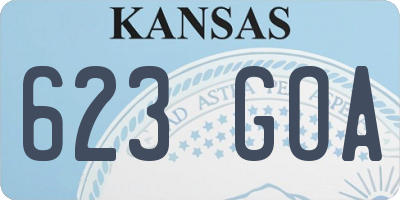 KS license plate 623GOA