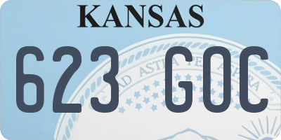 KS license plate 623GOC