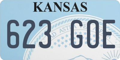 KS license plate 623GOE