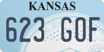 KS license plate 623GOF