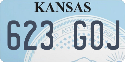 KS license plate 623GOJ