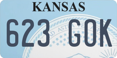 KS license plate 623GOK