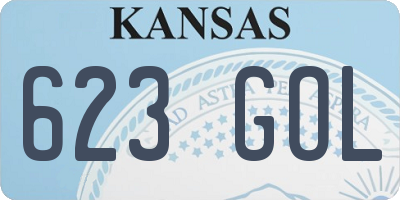 KS license plate 623GOL