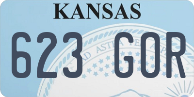 KS license plate 623GOR