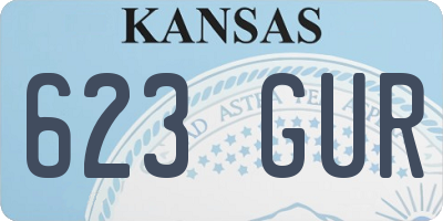 KS license plate 623GUR