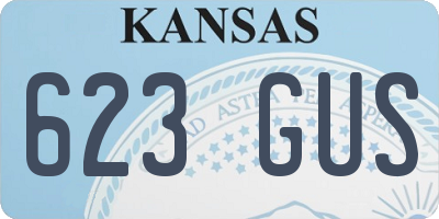 KS license plate 623GUS