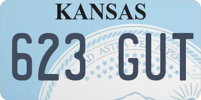 KS license plate 623GUT