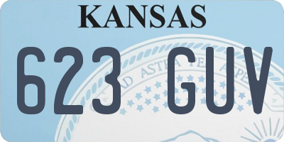 KS license plate 623GUV