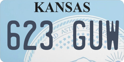 KS license plate 623GUW