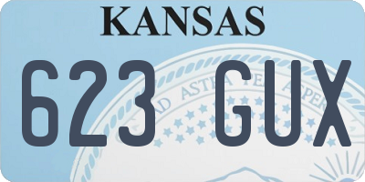 KS license plate 623GUX