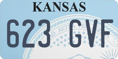 KS license plate 623GVF
