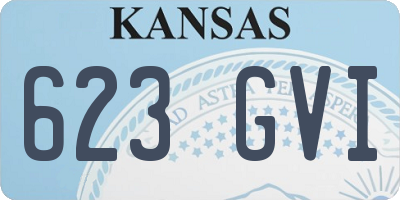 KS license plate 623GVI