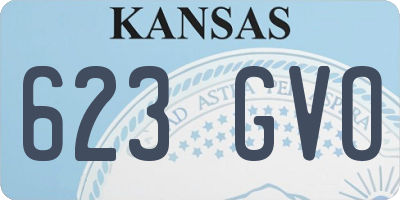 KS license plate 623GVO
