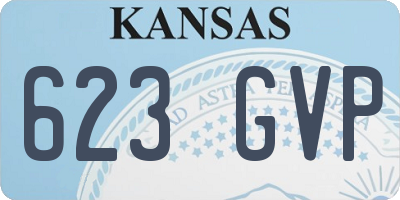 KS license plate 623GVP