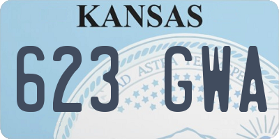 KS license plate 623GWA