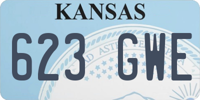 KS license plate 623GWE