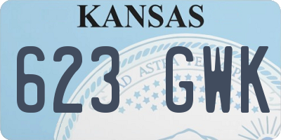 KS license plate 623GWK