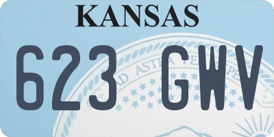 KS license plate 623GWV