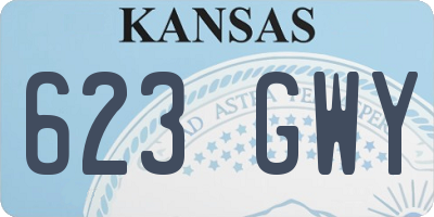 KS license plate 623GWY