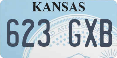 KS license plate 623GXB