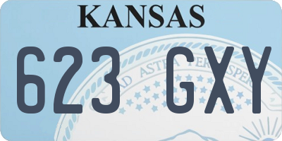 KS license plate 623GXY