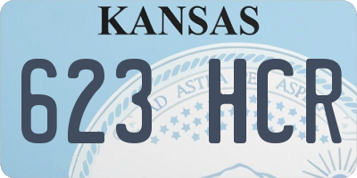KS license plate 623HCR