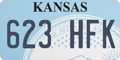 KS license plate 623HFK