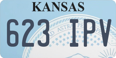 KS license plate 623IPV