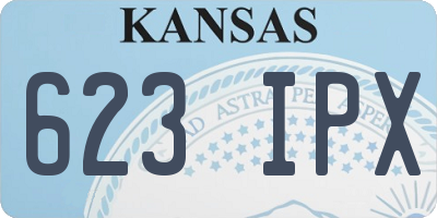 KS license plate 623IPX