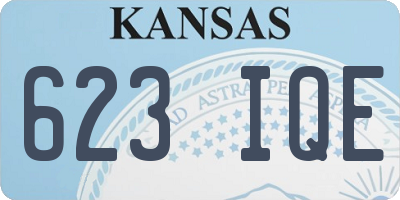 KS license plate 623IQE