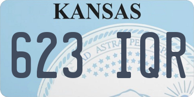 KS license plate 623IQR