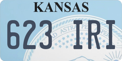KS license plate 623IRI
