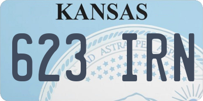 KS license plate 623IRN