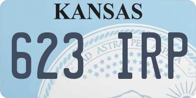 KS license plate 623IRP