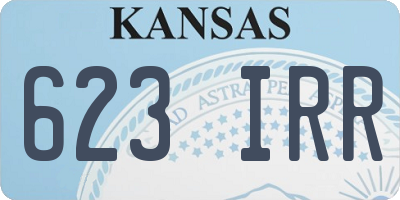 KS license plate 623IRR