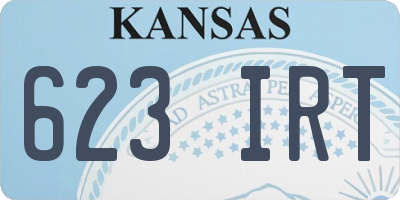 KS license plate 623IRT