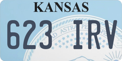 KS license plate 623IRV