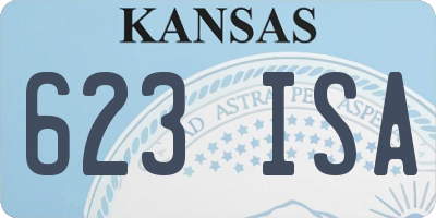 KS license plate 623ISA