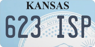KS license plate 623ISP