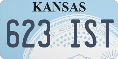 KS license plate 623IST