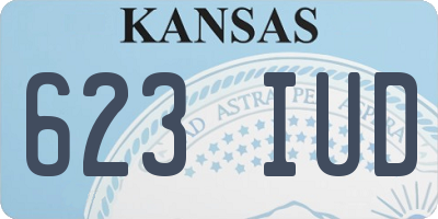 KS license plate 623IUD