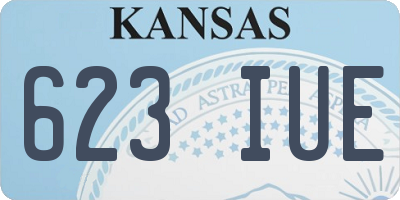 KS license plate 623IUE