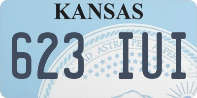 KS license plate 623IUI