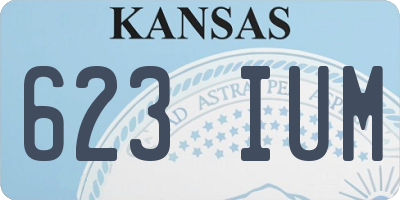 KS license plate 623IUM