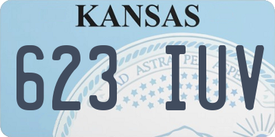 KS license plate 623IUV