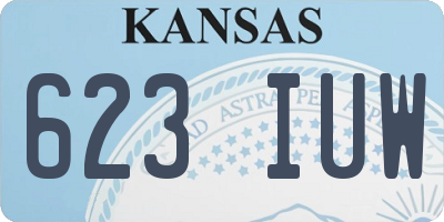 KS license plate 623IUW