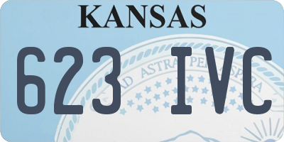 KS license plate 623IVC
