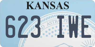 KS license plate 623IWE