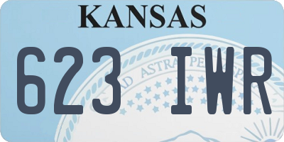 KS license plate 623IWR