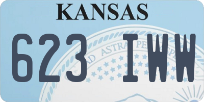 KS license plate 623IWW